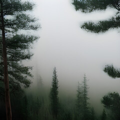 Misty Alaskan Forest