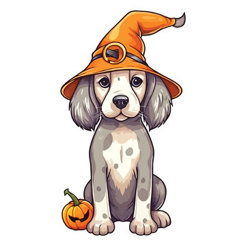 Costumed Canine: Festive Halloween Puppy Pointer