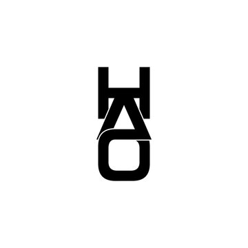hao typography letter monogram logo design