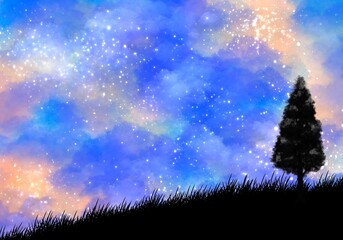 Naklejka premium background with stars 