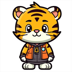 Cute tiger illustration