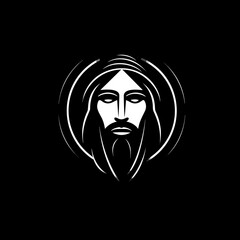 Vector logo of Bearded guy