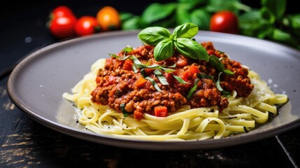 Vegan vegetable bolognese