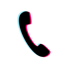 illustration of a telephone , phone icon, whats app, dial symbol