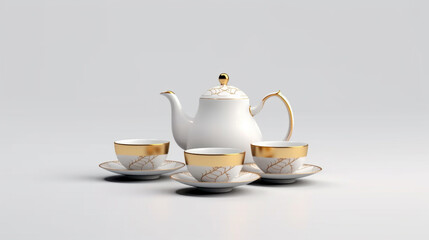 Obraz na płótnie Canvas teapot and cup HD 8K wallpaper Stock Photographic Image