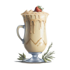 Eggnog England line icon