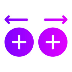magnetic poles gradient icon