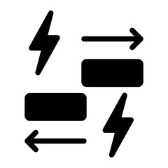 static electricity glyph icon