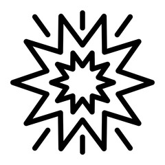 explosion line icon