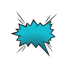 Isolated colored empty comic speech bubble Vector