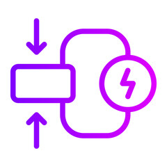 Obraz premium electricity gradient icon