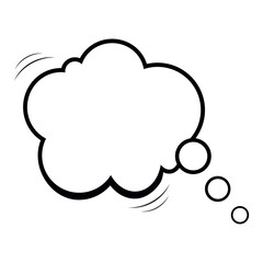 Isolated colored empty comic speech bubble Vector