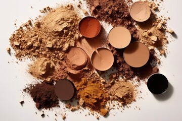 makeup foundation assorted colors shape professional photography