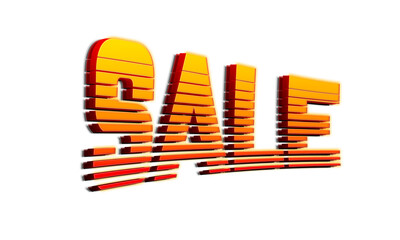 red sale text effect