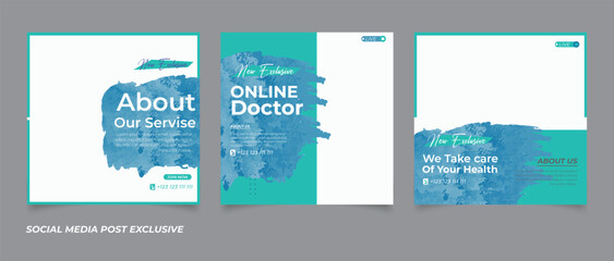 Dentist and dental care social media banner template	