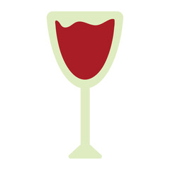 Isolated colored wine glass icon Vector