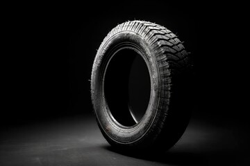 used tire professional advertising photography AI Generated - obrazy, fototapety, plakaty