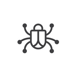 illustration of hacker, hacker icon, vector art. 