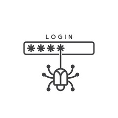 illustration of hacker, hacker icon, vector art.