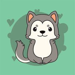 Isolated cute dog cartoon character Vector