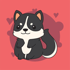 Isolated cute dog cartoon character Vector