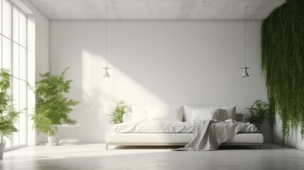 Fototapeta na wymiar Modern bright interior . 3D rendering