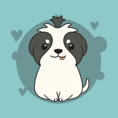 Isolated cute dog cartoon character Vector