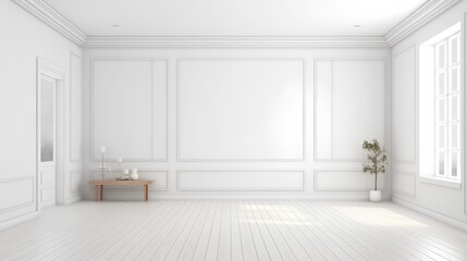 Fototapeta na wymiar empty white room