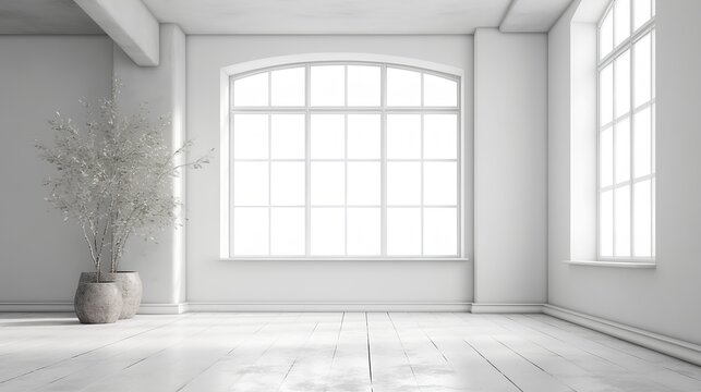 empty room with window