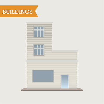 Isolated colored building icon image Vector