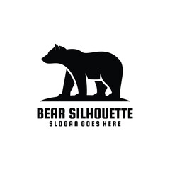 Bear logo design silhouette