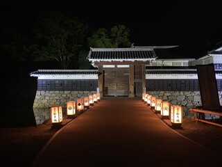 夜の松本城