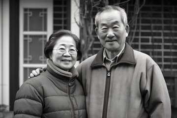 Asian elderly couple, generative AI