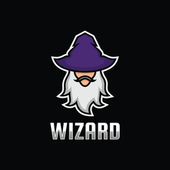 Wizard simple mascot logo design