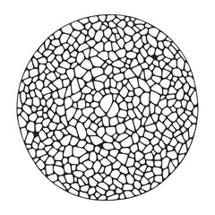 Stone on ground vector, round rock, Broken tiles mosaic pattern. texture interior background line art. set of graphics elements drawing for architecture and landscape design. cad pattern