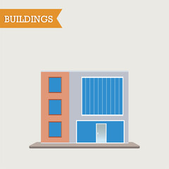 Isolated colored building icon image Vector