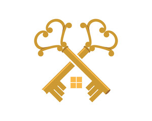 Key with house shape inside