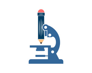 Microscope with pencil shape inside