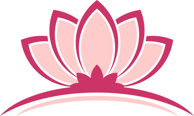 Pink lotus with curve detail