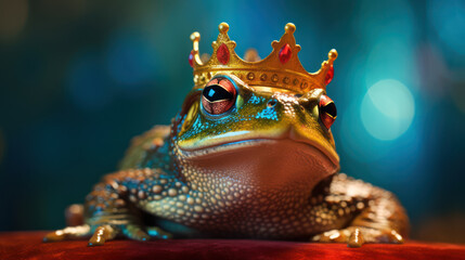 Frog with king crown