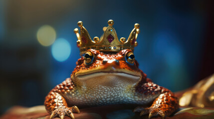 Frog with king crown