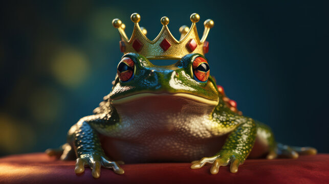 Frog with king crown