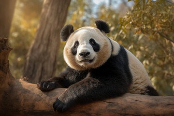 Obraz premium panda zoo animal AI generative