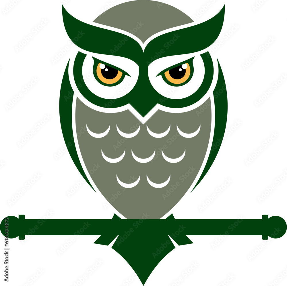 Poster full body owl with bar