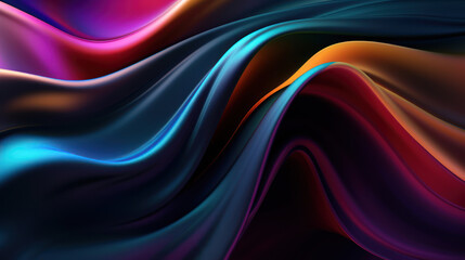 Dark colorful wave background 