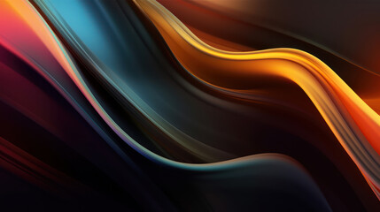 Obraz premium Dark colorful wave background 