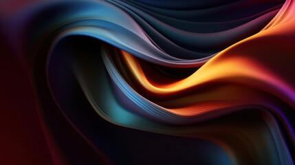 Obraz premium Dark colorful wave background 