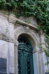 Fototapeta na wymiar Cemetery turistic, Recoleta Buenos Aires, statues and mausoleum, catholic religion
