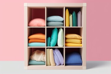 Pastel Pillow & Textile Cube Organizer Storage