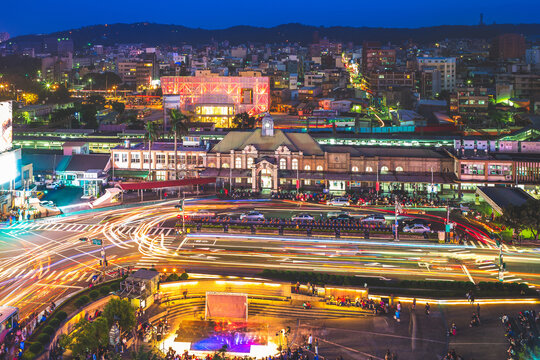 cityscape of hsinchu and station in taiwan